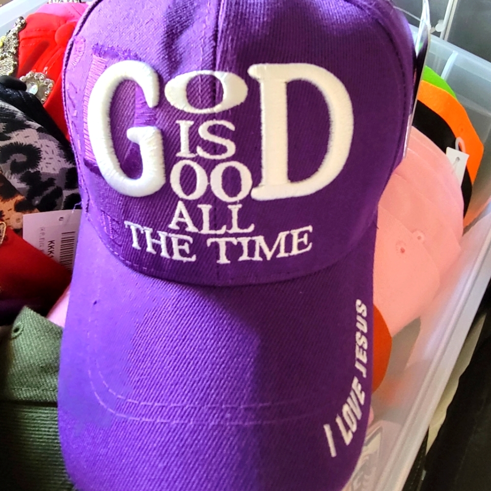 COPY - New Purple God is Good all the time baseball cap 💜